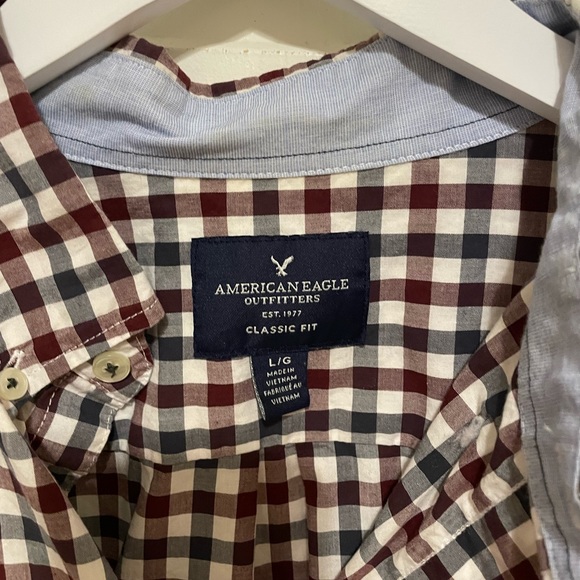 American Eagle - Men’s Button Down Dress Shirt (Large) - Picture 2 of 3